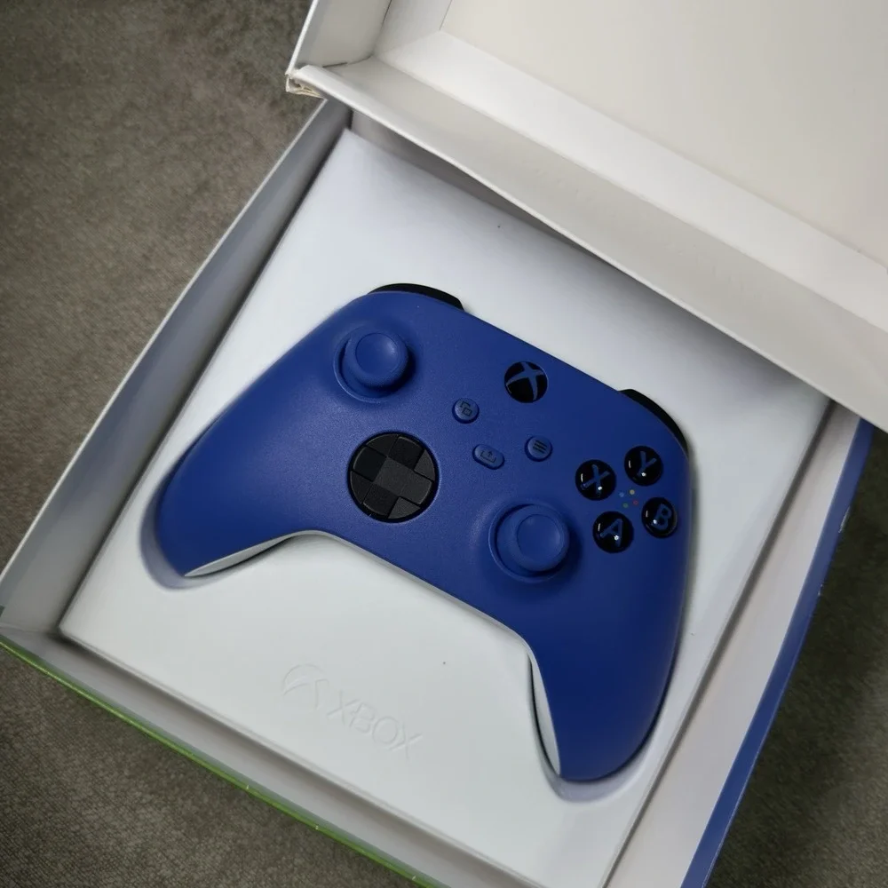 Xbox Wireless Controller - Shock Blue Controller, Blue/White, In Box